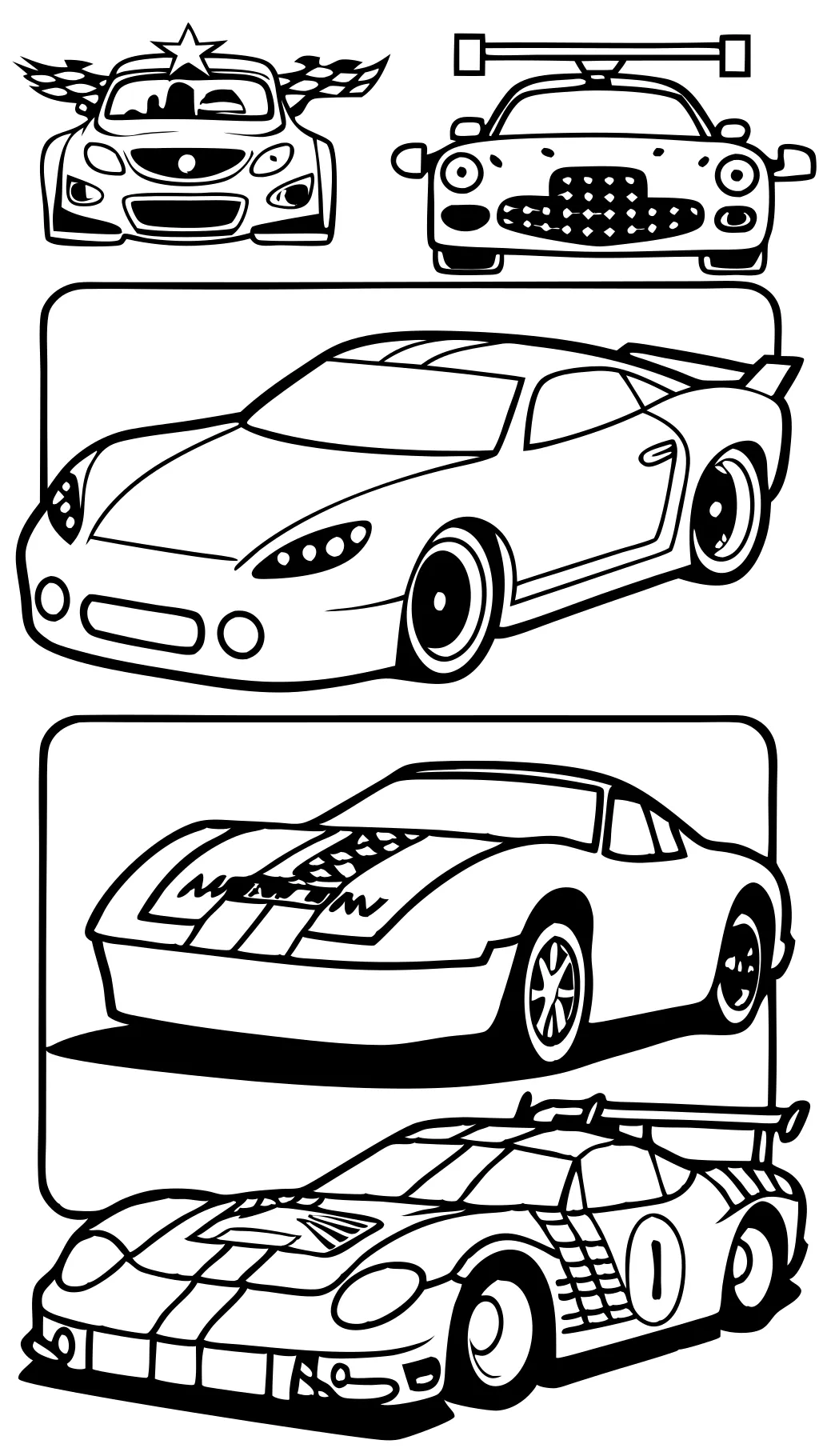 coloriages de voiture de course